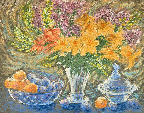 Flowers with Fruit-Plate and Bonbonniere