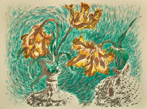 Feathered Orange Tulips