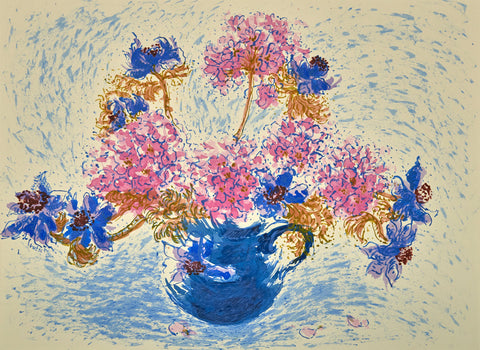 Blue Vase and Flowers
