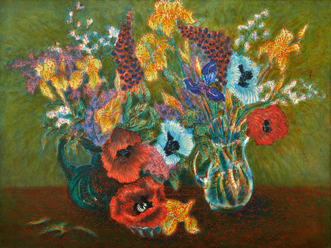 The Glass Jug and the Blue Poppies