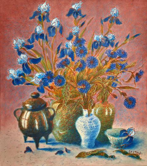 Iris and Corn Flowers