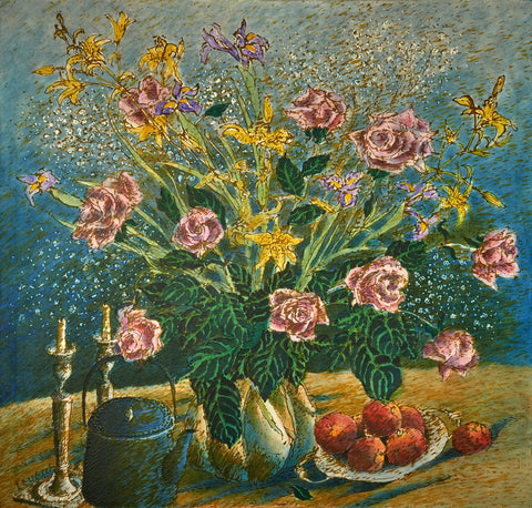 Bouquet with Japanese Teapot