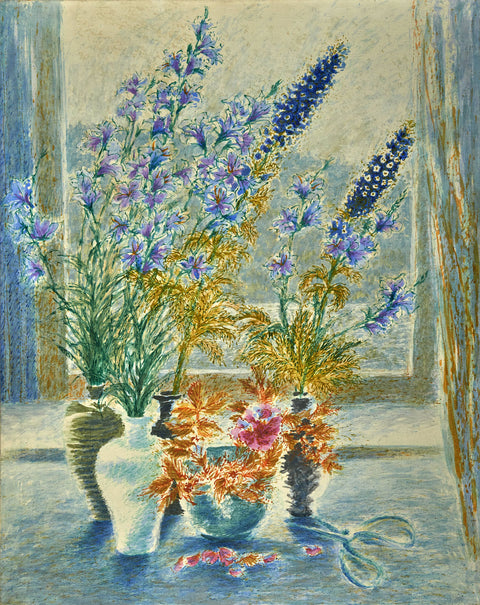 Delphinium in Front of Window