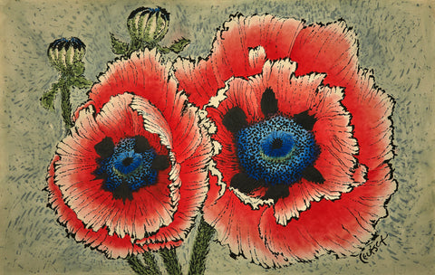 Iconic Pair of Poppies