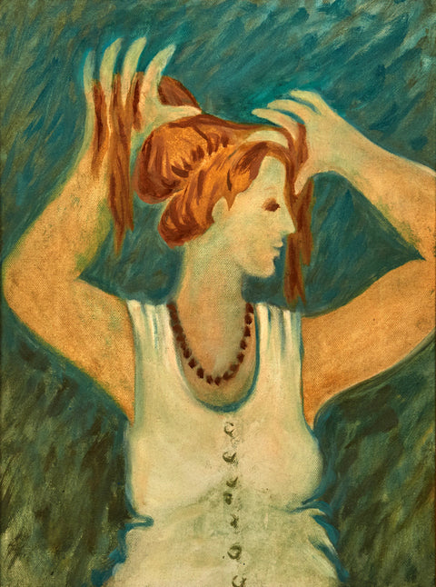 Girl Putting up her Hair