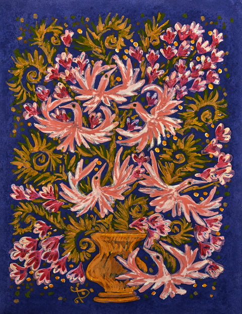 Flower Bouquet with Birds ll