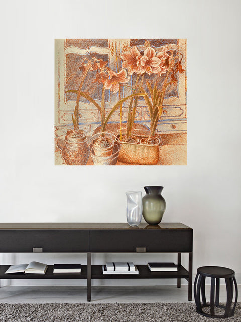 Amaryllis and Baroque Vitrine