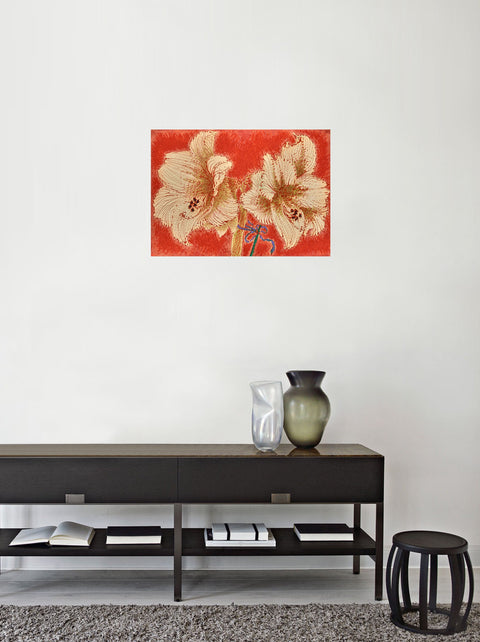 Amaryllis on Red