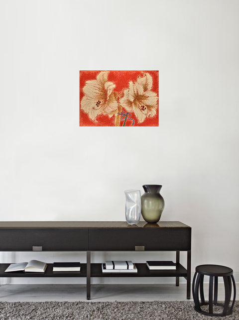 Amaryllis on Red